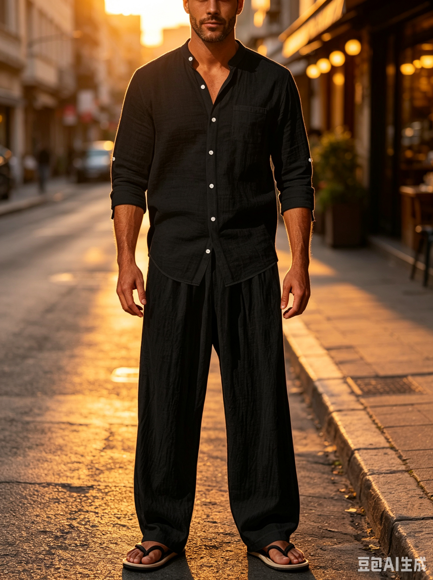 Completo da Uomo con Colletto  - Linen Shirt Breathable recensione e prezzo