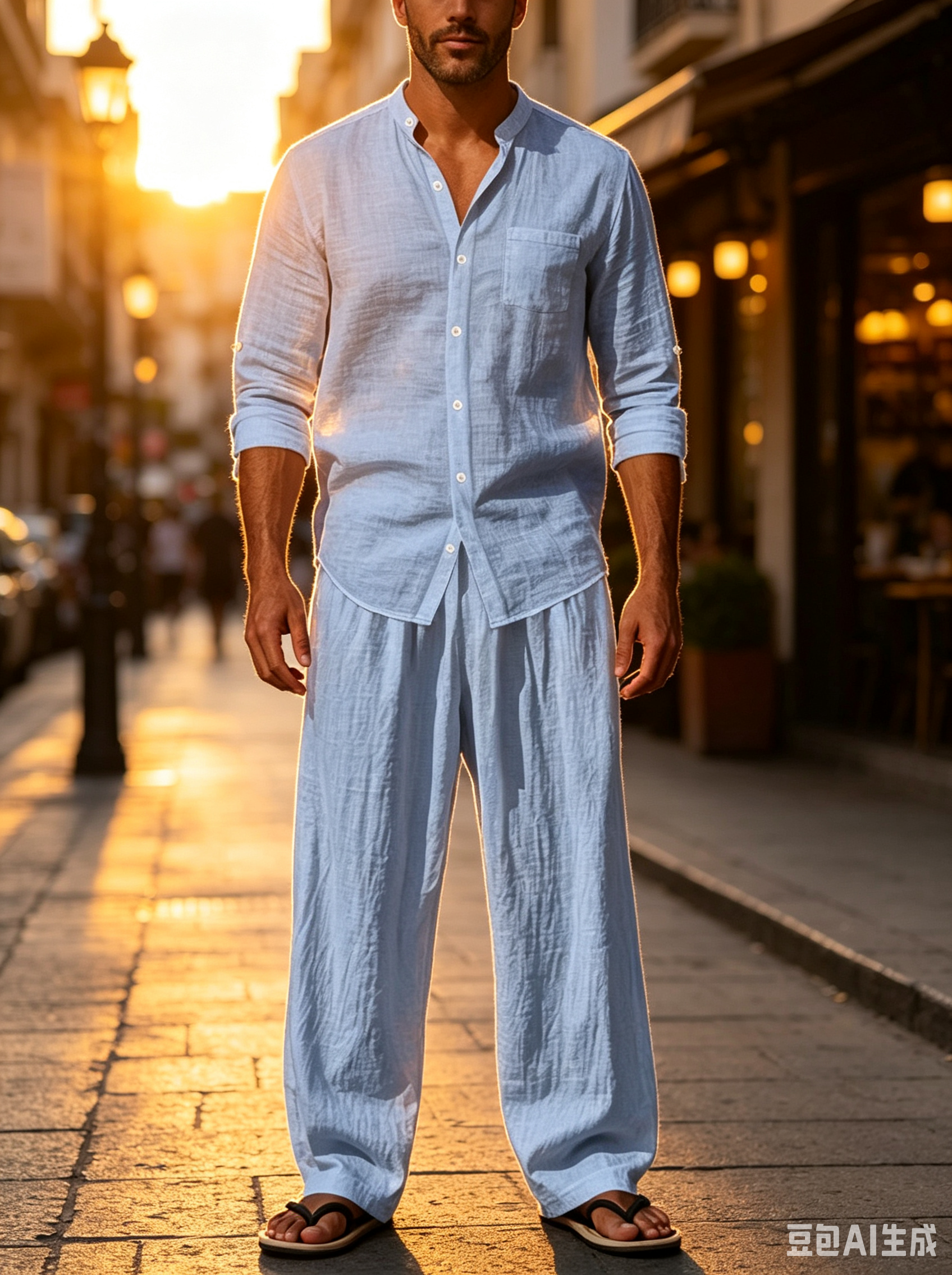 Completo da Uomo con Colletto  - Linen Shirt Breathable recensione e prezzo