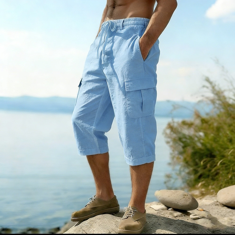 Pantaloncini Estivi da Uomo in - Short Linen Drawstring recensione e prezzo