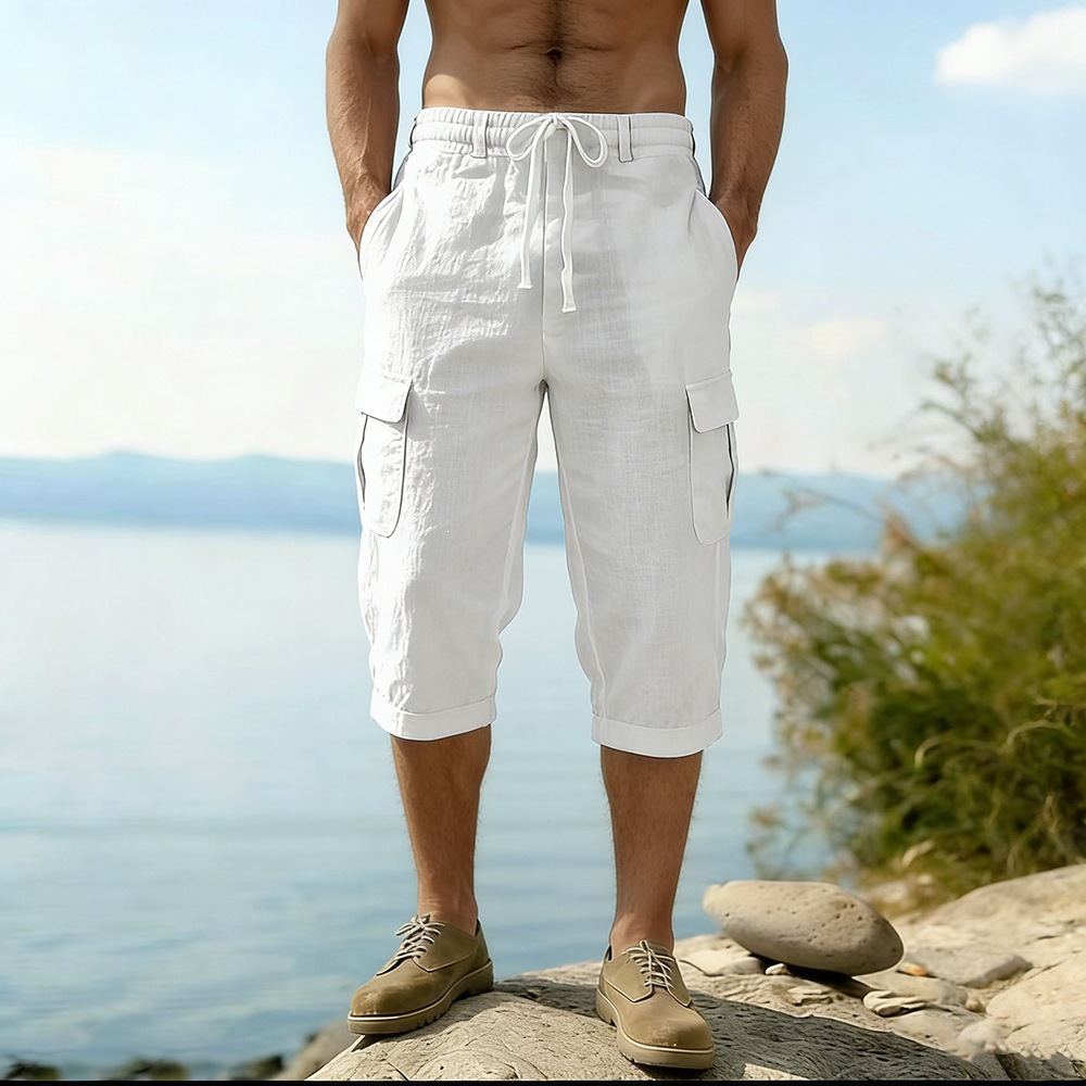 Pantaloncini Estivi da Uomo in - Short Linen Drawstring recensione e prezzo